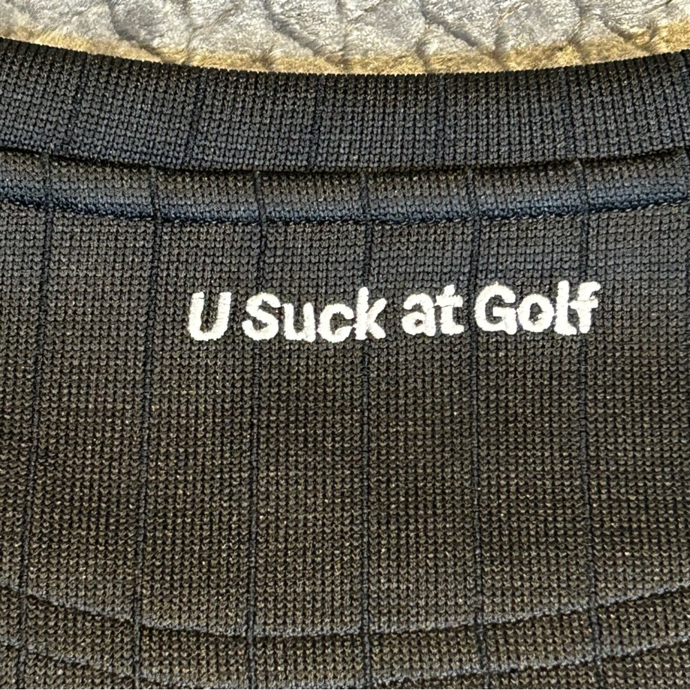U Suck At Golf USAG Men’s Knit Crewneck Sweater Size M - Picture 6 of 9